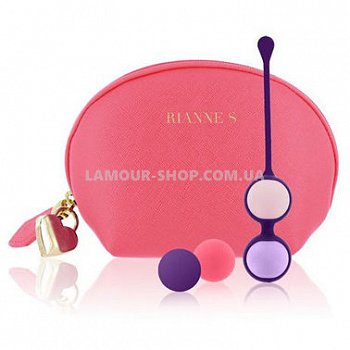 Набор вагинальных шариков Rianne S:Pussy Playballs Coral, 15г, 25г, 35г, 55г