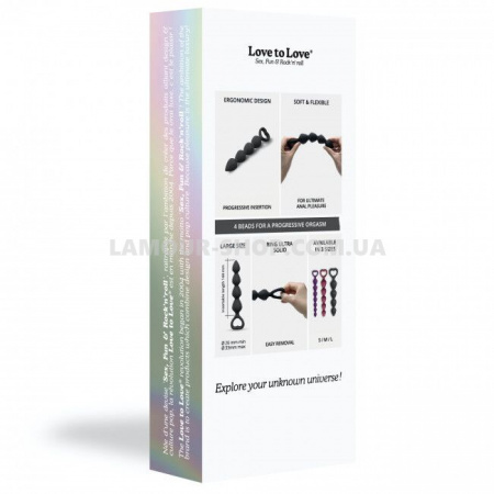 фото Анальний ланцюжок Love To Love BING BANG L - BLACK ONYX