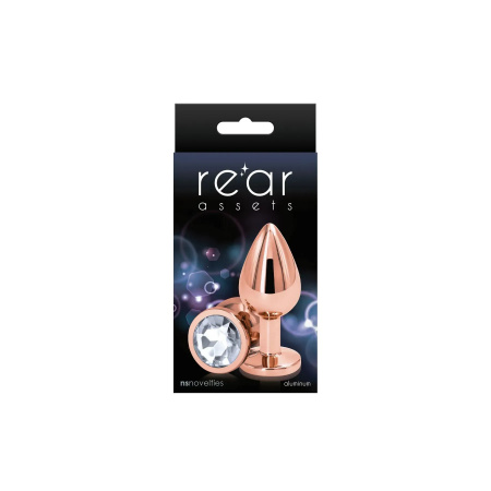 фото Анальна пробка  NS Novelties Rear Assets - Rose Gold - Medium - Clear