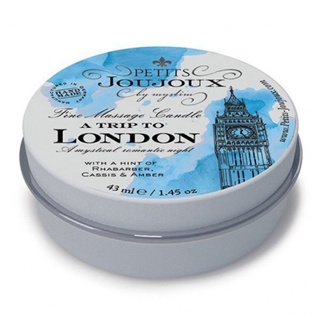 фото Масажна свічка Petits Joujoux - London - Rhubarb, Cassis and Ambra (43 мл)