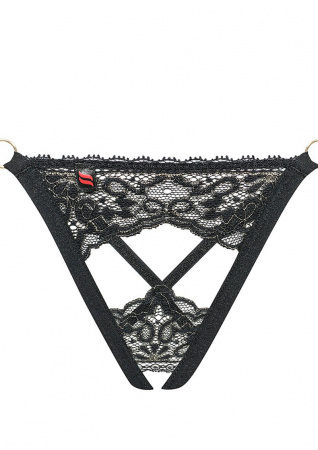 фото Трусики жіночі Meshlove Crotchles Thong Black S/M