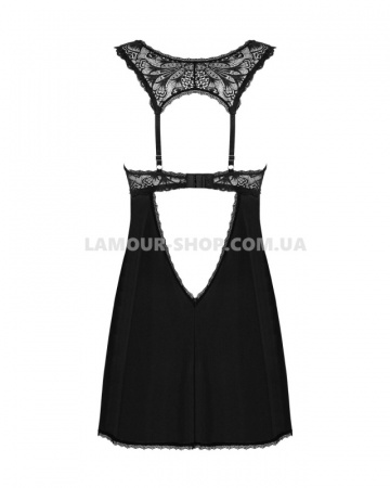фото Сорочка бебі-дол з мереживом  Obsessive Donna Dream babydoll XL/2XL Blac