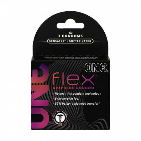 фото Презервативи ONE Flex Graphene Condom 3 шт