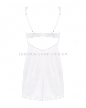фото Сорочка  Obsessive Amor Blanco underwire chemise & thong white S/M