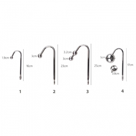 фото Анальний гак 3  із нашийником з шкіри Art of Sex - Anal hook, Чорний