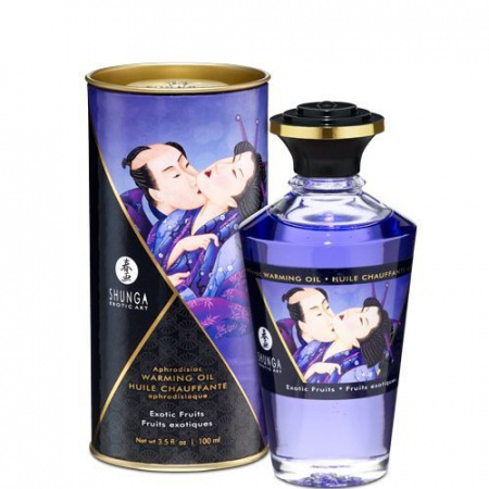 фото Розігрівальна олія Shunga Aphrodisiac Warming Oil – Exotic Fruits (100 мл)