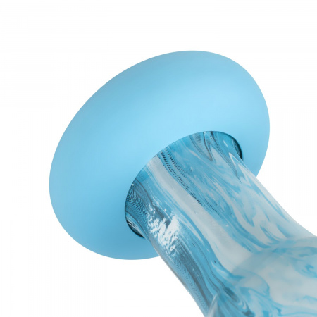 фото Скляний ділдо Gildo Ocean Ripple, об’ємна головка, ідеально для точки G