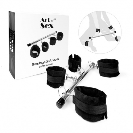 фото Колодка-розпірка для рук та ніг Art of Sex – Bondage Spreader, чорний