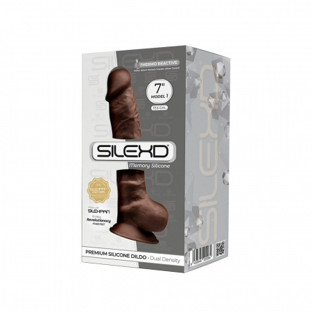 фото Фалоімітатор SilexD Johnny Brown (MODEL 1 size 7in) силікон+Silexpan, 