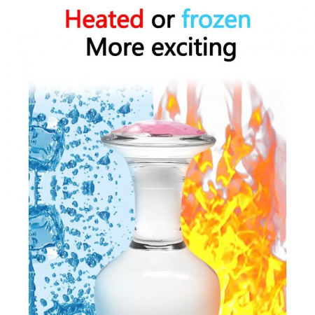 фото Анальна пробка зі скла, розмір S