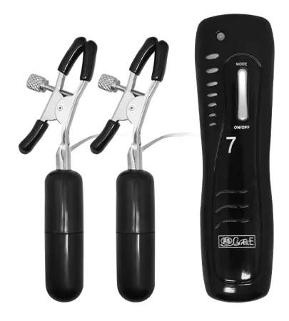фото Вібростимулятор для грудей BAILE - Vibrating Nipple Clamps