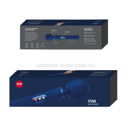фото Вібромасажер Fun Factory VIM Vibrating Wand midnight blue, суперпотужний