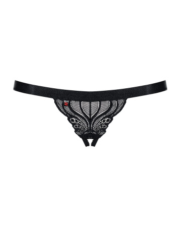 фото Мереживні танги з доступом Obsessive 828-THC-1 crotchless thong L/XL