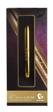 фото Вібратор Rocks Off RO-150 mm Slimline 10 Gold