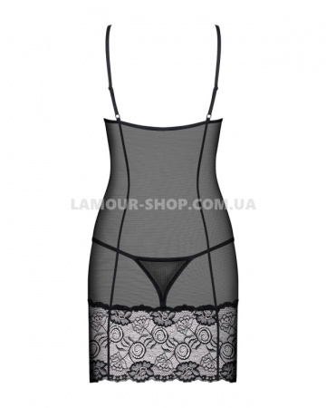 фото Сорочка Obsessive Alluria chemise & thong L/XL