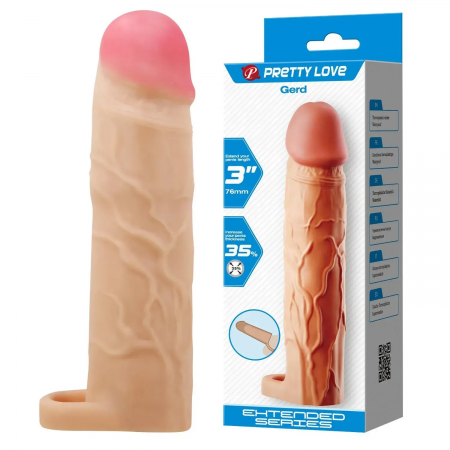 фото Подовжуюча насадка презерватив Pretty Love - Gerd 3" Flash