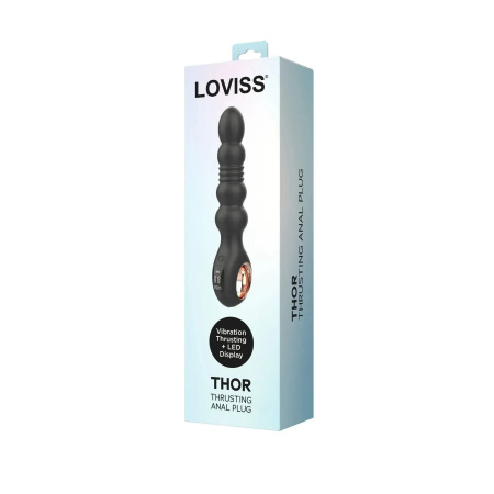 фото Анальний вібратор  з пульсацією Loviss Thor Thrusting Anal Plug