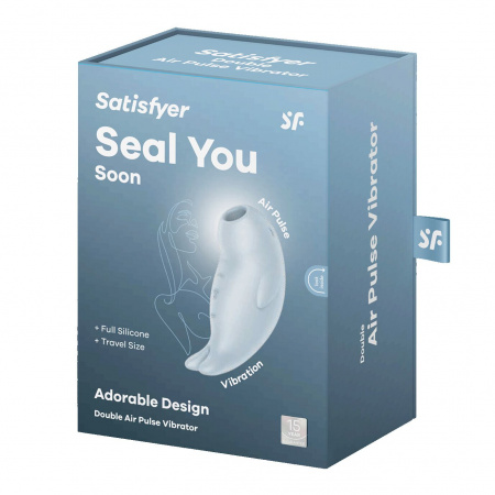 фото Вакуумний кліторальний стимулятор із вібрацією Satisfyer Seal You Soon