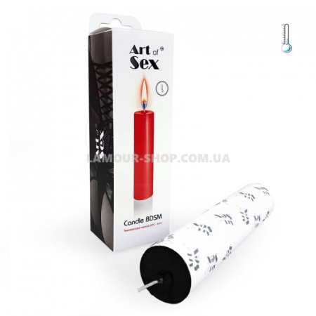 фото Чорна свічка воскова Art of Sex size M 15 см низькотемпературна