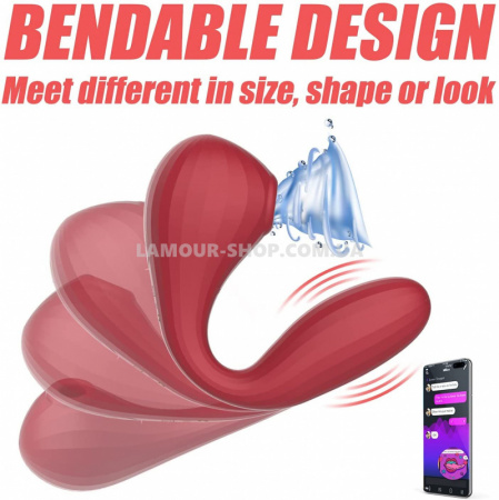 фото Вагінально-кліторальний стимулятор Magic Motion Bobi Red