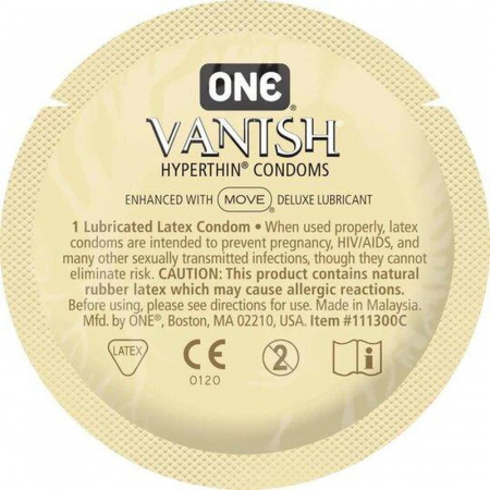фото Презерватив ONE VANISH Hyperthin (ультратонкий) 1шт
