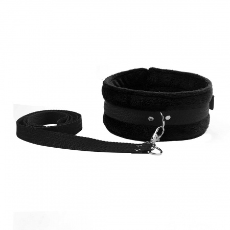 фото Набір, нашийник з повідцем та маска Art of Sex - Soft Touch Light, Чорний