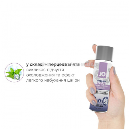 фото Охолоджувальне мастило JO AGAPE - COOLING (60 мл) без гліцерину, гліколю та парабенів