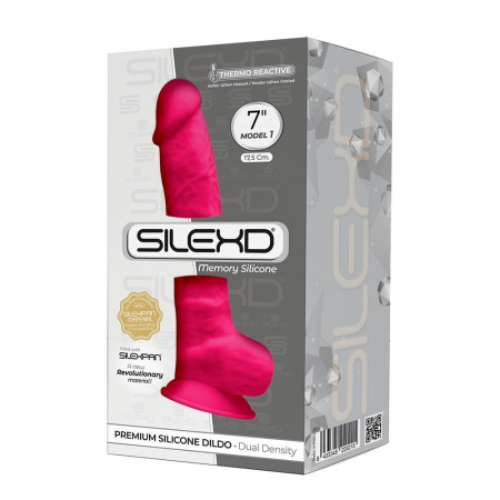 фото Фалоімітатор SilexD Johnny Pink (MODEL 1 size 7in), двошаровий, силікон