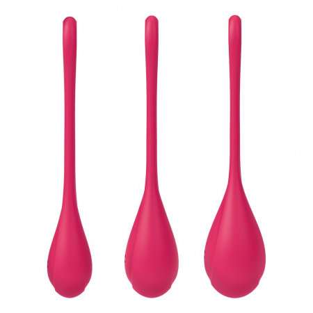 фото Набор йони бусин Satisfyer Yoni Power 1 Red, диаметр 2-2,5-3см, вес 22-46-74гр