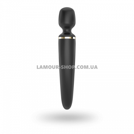 фото Вібромасажер Satisfyer Wand-er Woman (Black/Gold), водонепроникний, потужний