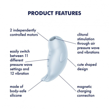 фото Вакуумний кліторальний стимулятор із вібрацією Satisfyer Seal You Soon