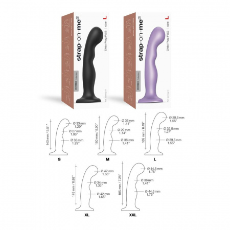 фото Насадка для страпона Strap-On-Me Dildo Plug P&G Black S