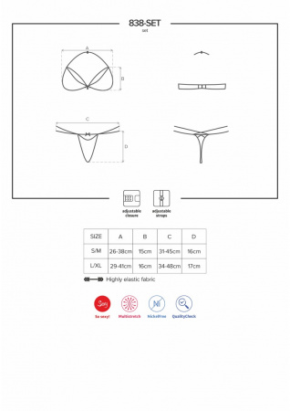 фото Комплект Bra & Thong Red S/M