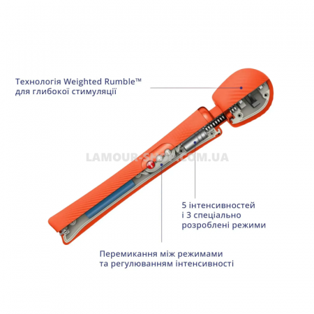 фото Вібромасажер Fun Factory VIM Vibrating Wand sunrise orange, суперпотужний