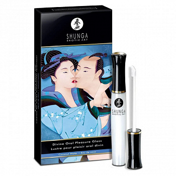 Блиск для губ Shunga LIPGLOSS – Coconut Water (10 мл), ефект поколюван