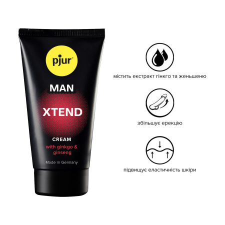 фото Крем-стимулятор для пеніса pjur MAN Xtend Cream 50 мл, з екстрактами гінкго та женьше