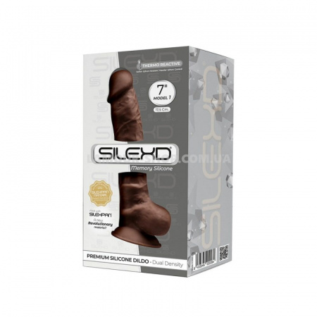 фото Фалоімітатор SilexD Johnny Brown (MODEL 1 size 7in) силікон+Silexpan, 