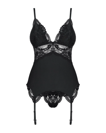 фото Корсет  Obsessive 810-COR-1 corset & thong black S/M