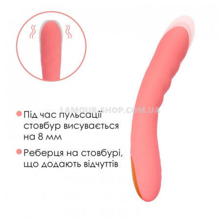 фото Смарт-вібратор з пульсацією Svakom Ava Neo Peach Pink, 15 режимів 