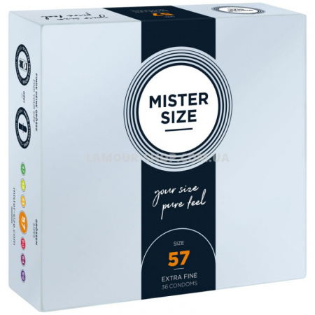 фото Презервативи Mister Size - pure feel - 57  товщина 0,05 мм