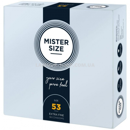 фото Презервативи Mister Size - pure feel - 53  товщина 0,05 мм