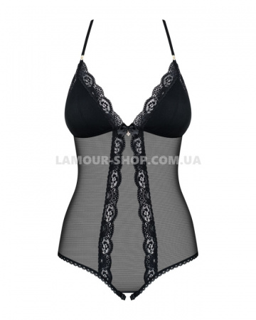 фото Сітчастий боді з відкритими сідницями Obsessive 841-TED-1 teddy L/XL, чорний