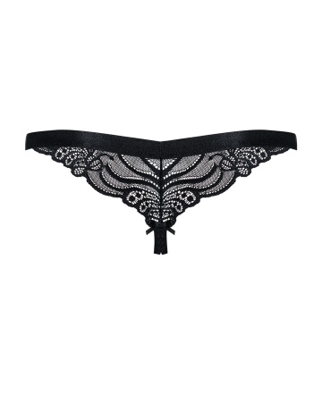 фото Мереживні танги з доступом Obsessive 828-THC-1 crotchless thong L/XL