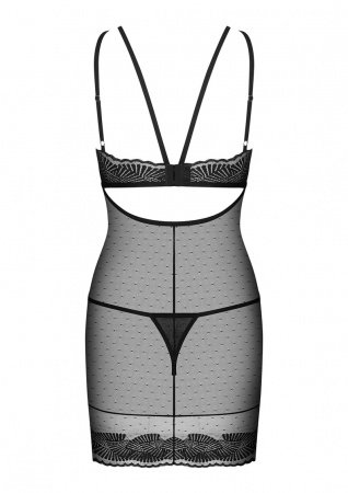 фото Комплект  Allastia Chemise & Thong Black L/XL