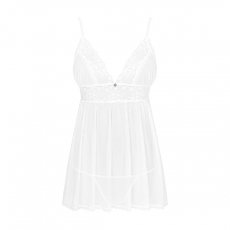 фото Пеньюар і трусики Obsessive Heavenlly babydoll & thong M/L