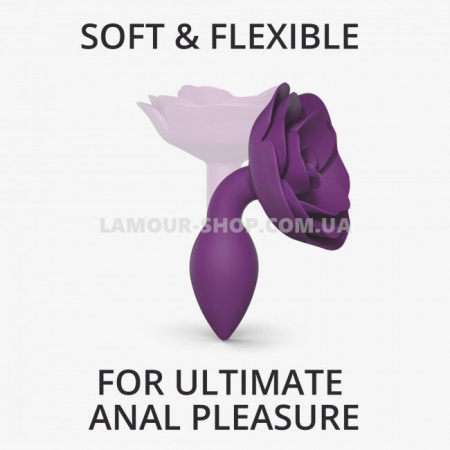 фото Силіконова анальна пробка Love To Love OPEN ROSES S SIZE - PURPLE RAIN