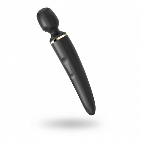 фото Вібромасажер Satisfyer Wand-er Woman (Black/Gold), водонепроникний, потужний