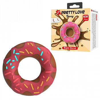 Ерекційне кільце Crazy Bull - Berry Super Donut Silicone Cock Ring