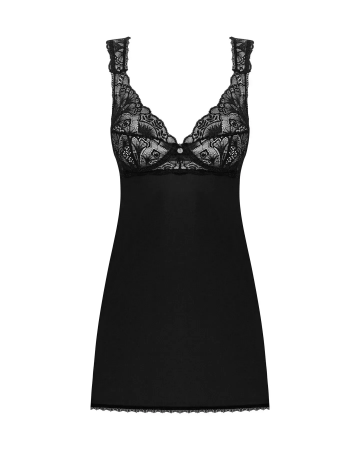 фото Сорочка  бебі-дол з мереживом Obsessive Donna Dream babydoll XS/S Black, стр