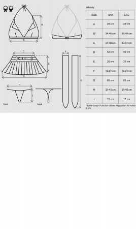 фото Рольовий костюм Obsessive Schooly 5 pcs costume S/M